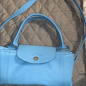 Longchamps  LePliage Cuir leather  satchel
